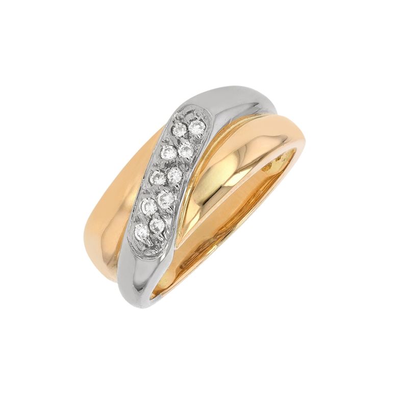 Bague or bicolore diamant (s)