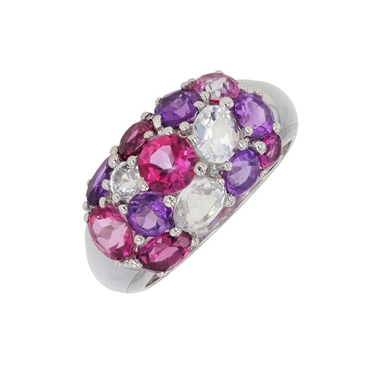 Bague or gris Pierres Fines