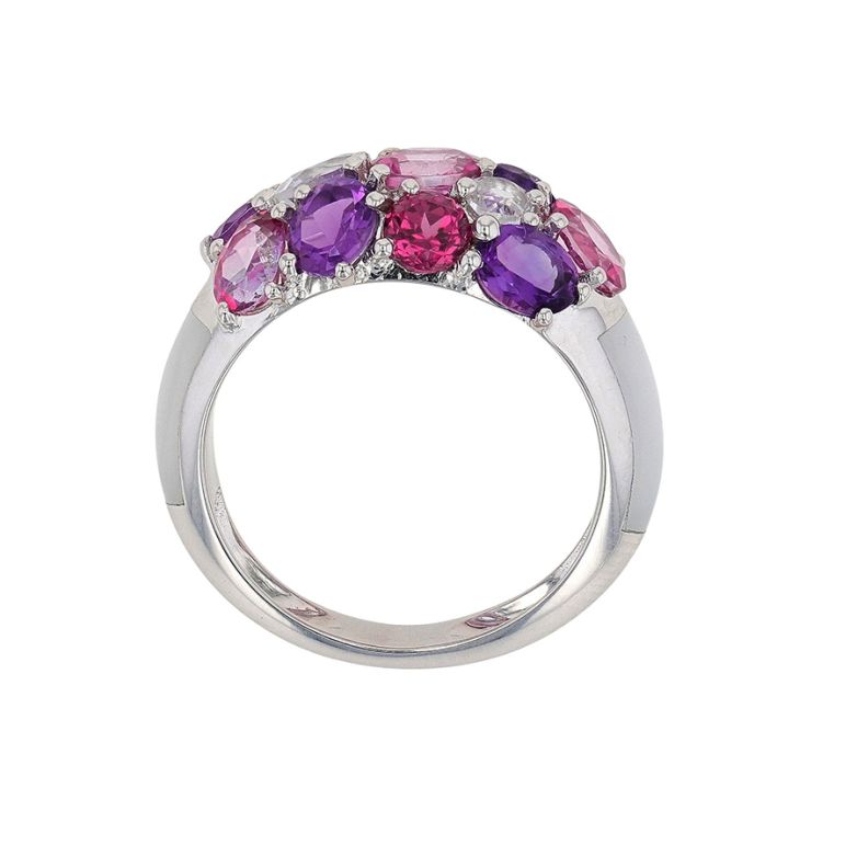 Bague or gris Pierres Fines 