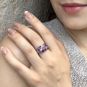 Bague or gris Pierres Fines 