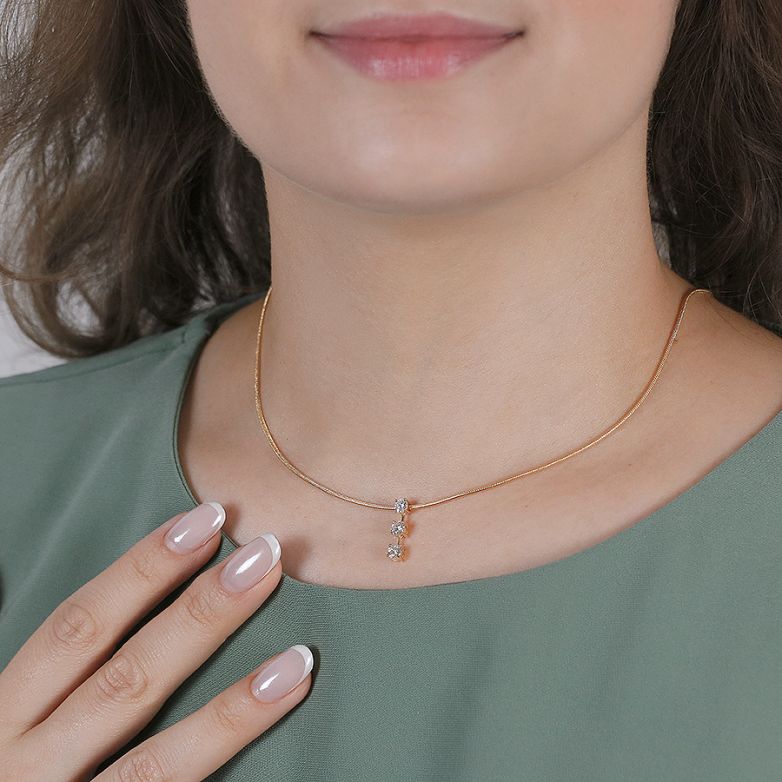 collier or jaune diamant (s) 