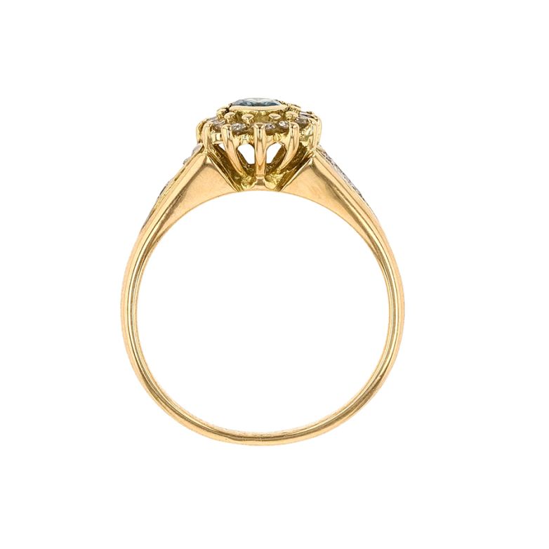 Bague or jaune saphir et diamant(s) 