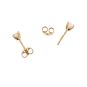 Boucles d'oreilles or jaune diamant (s) 