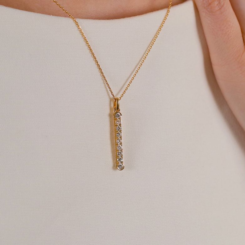 Pendentif or jaune diamant (s) 