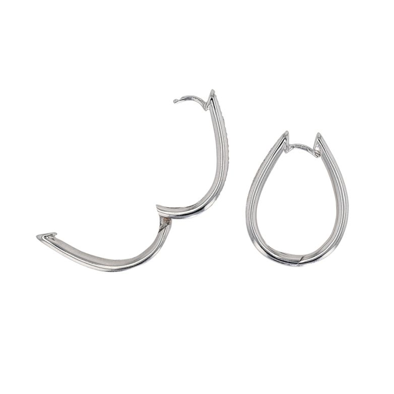 Boucles créoles or gris diamant (s) 