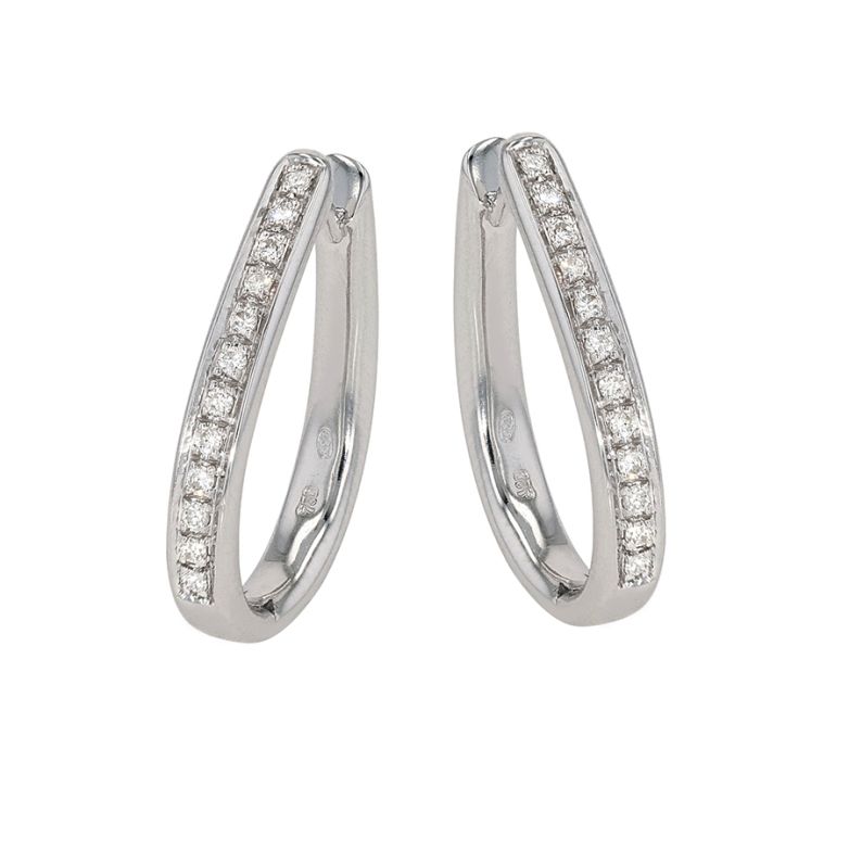 Boucles créoles or gris diamant (s)