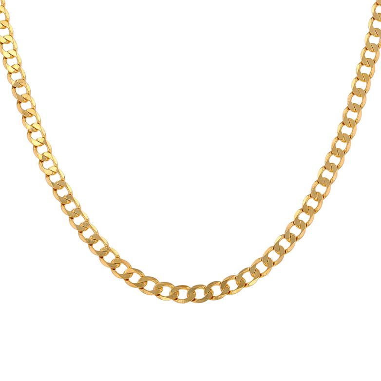 Chaine maille gourmette or jaune