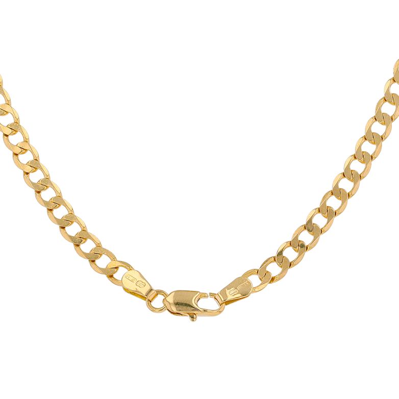 Chaine maille gourmette or jaune 