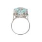 Bague or gris aigue-marine Vintage 