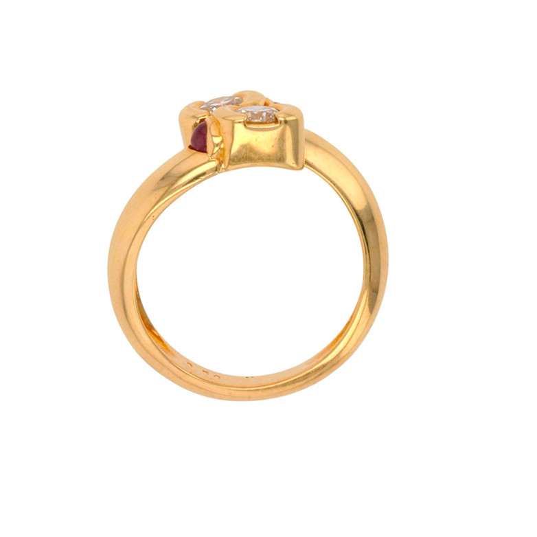 Bague rubis 0.20 carat et...