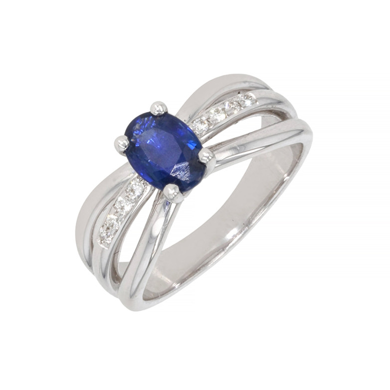 Bague saphir 1.10 carat et...