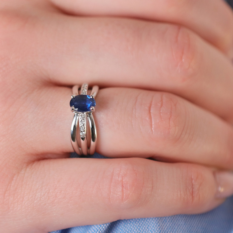 Bague saphir 1.10 carat et...