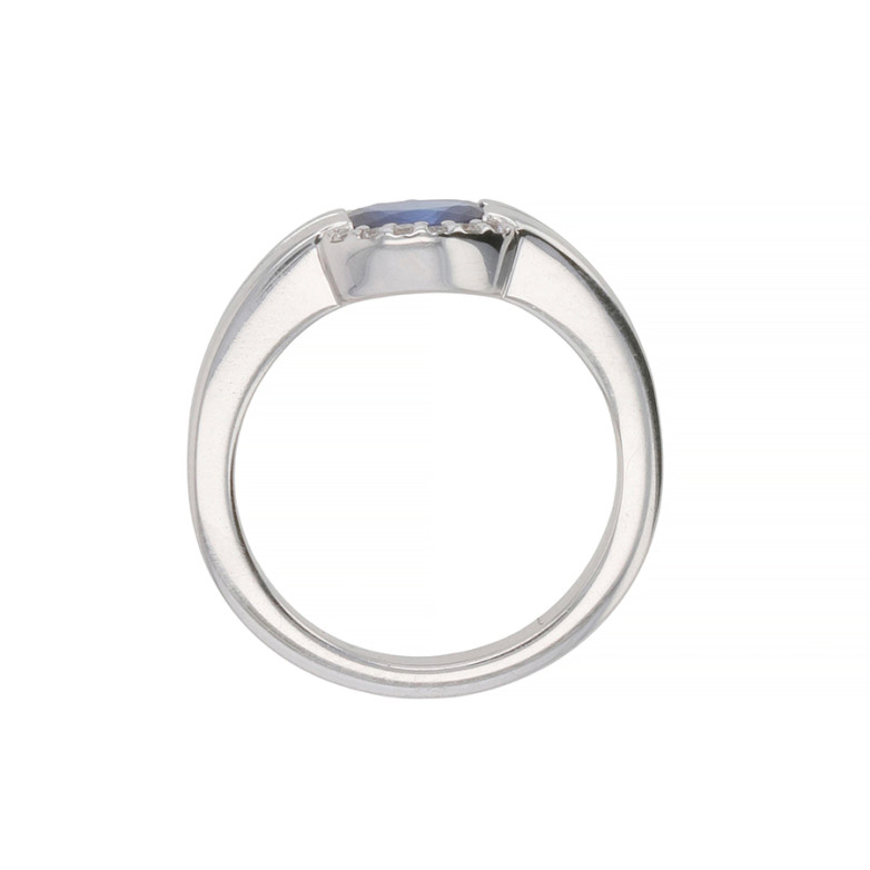 Bague saphir 0.91 carat et...