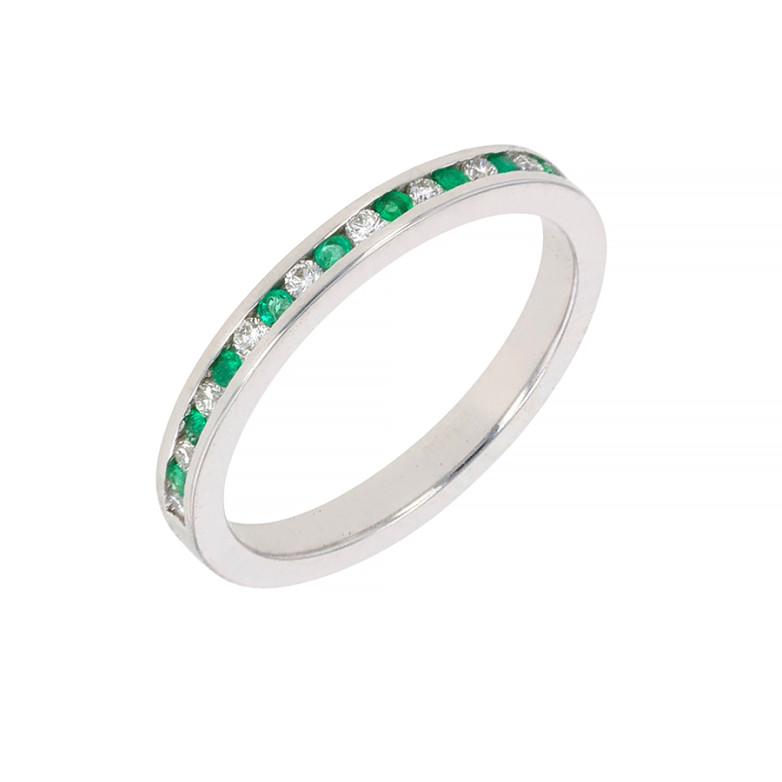 Bague émeraudes 0.12 carat...