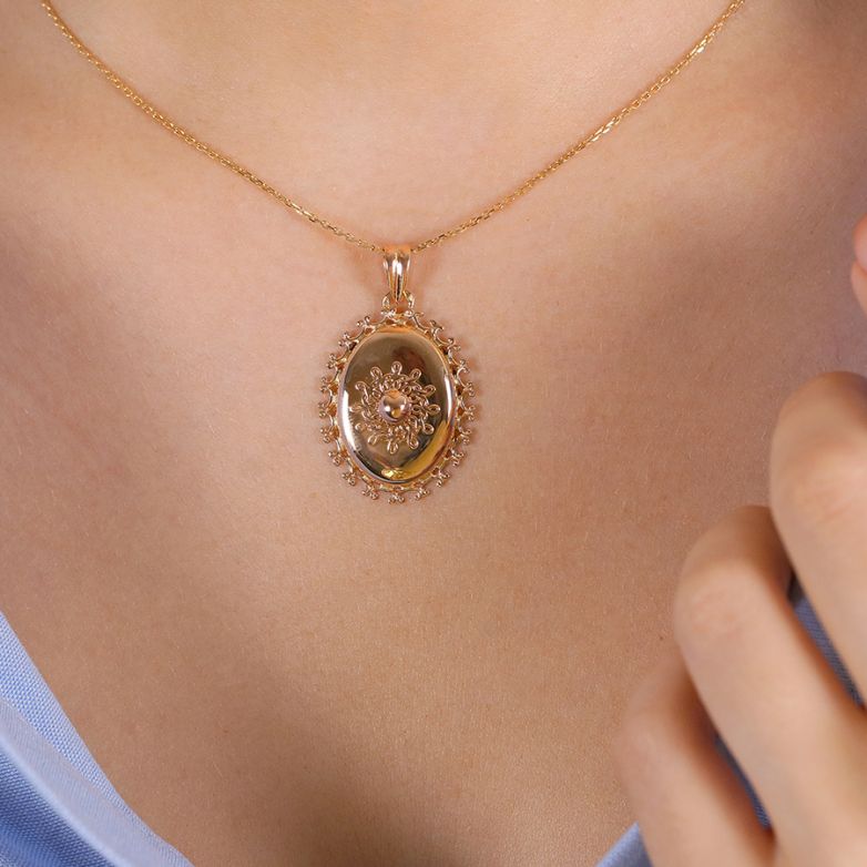 Pendentif or jaune 