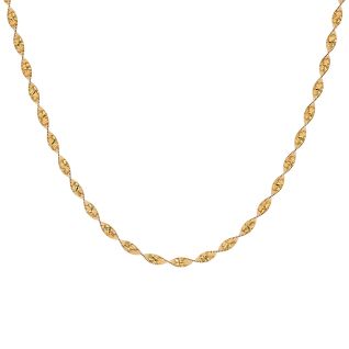 Collier maille torsadée or jaune