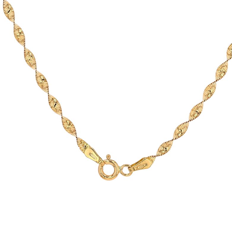 Collier maille torsadée or jaune