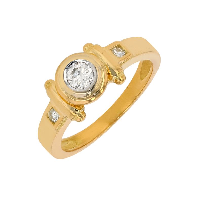 Bague or bicolore diamant (s)