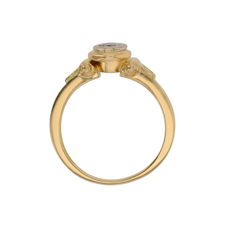 Bague or bicolore diamant (s) 