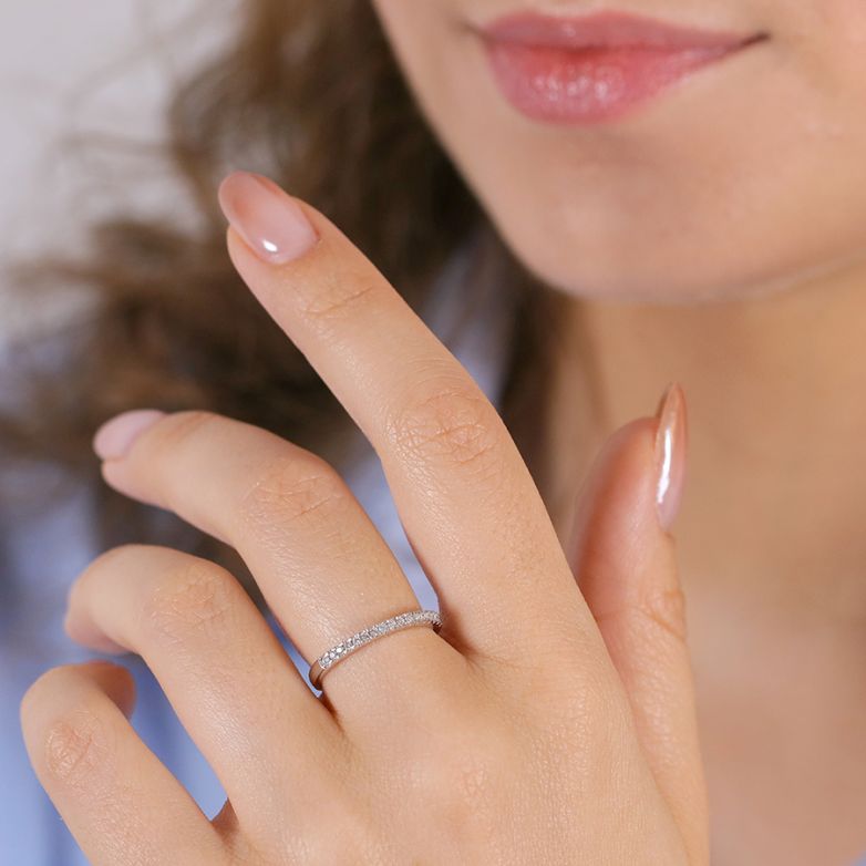 Alliance or gris diamant (s) 
