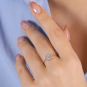 Bague or gris diamant (s) 