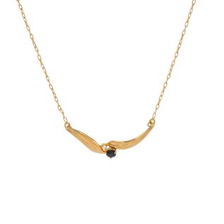 collier or jaune saphir et diamant(s)