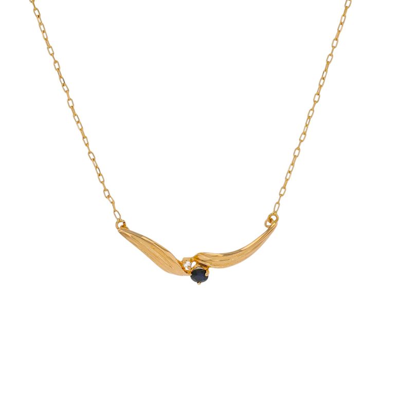 collier or jaune saphir et diamant(s)