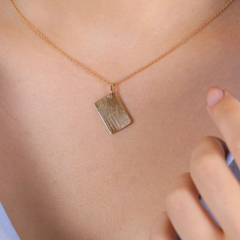 Pendentif or jaune 