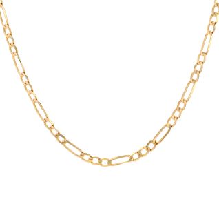 Chaine maille alternée or jaune