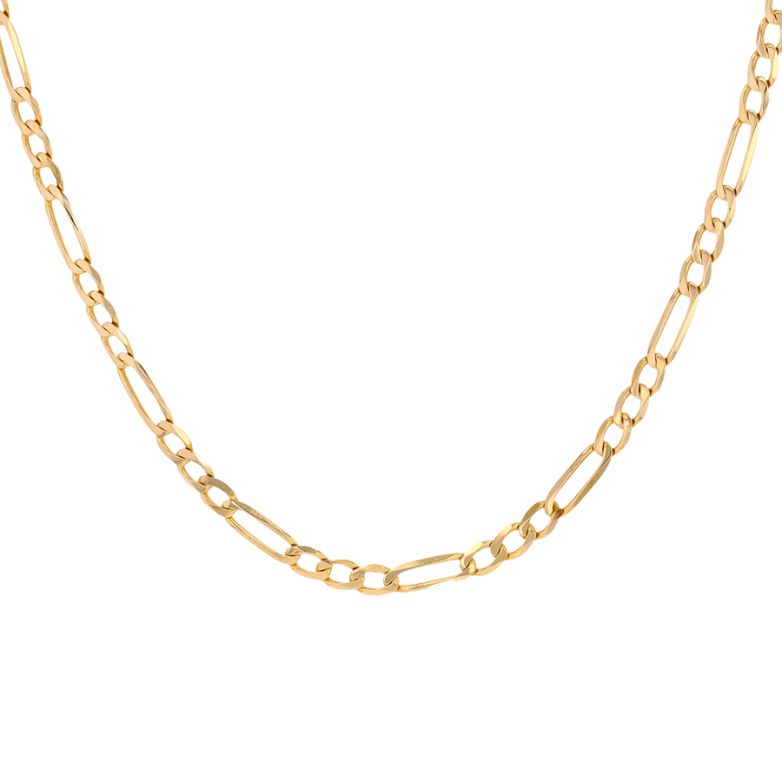 Chaine maille alternée or jaune