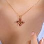 Pendentif or jaune Saphir et tourmalines