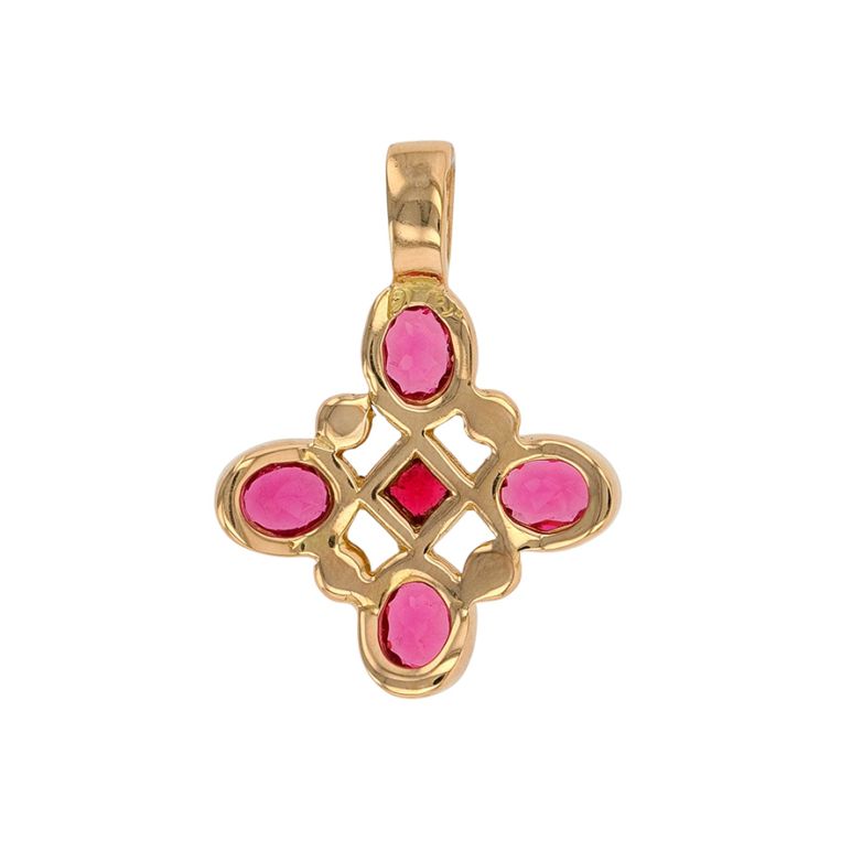 Pendentif or jaune Saphir et tourmalines
