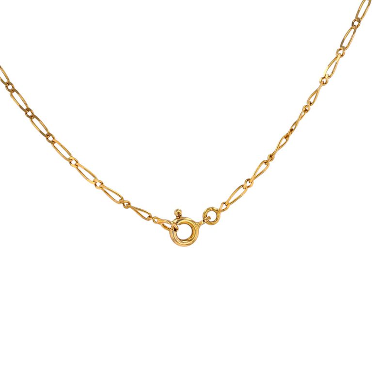Chaine maille alternée or jaune 