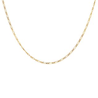 Chaine maille alternée or jaune