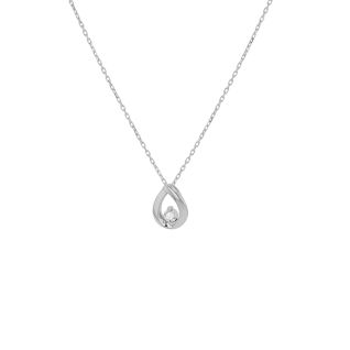 Collier maille forçat or gris diamant (s)