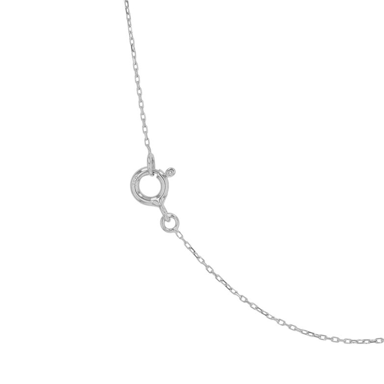 Collier maille forçat or gris diamant (s) 