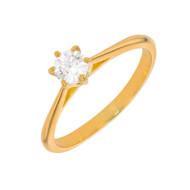 Solitaireor jaune diamant (s)