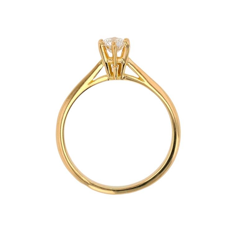 Solitaireor jaune diamant (s) 