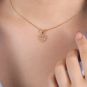 Pendentif or jaune diamant (s) 