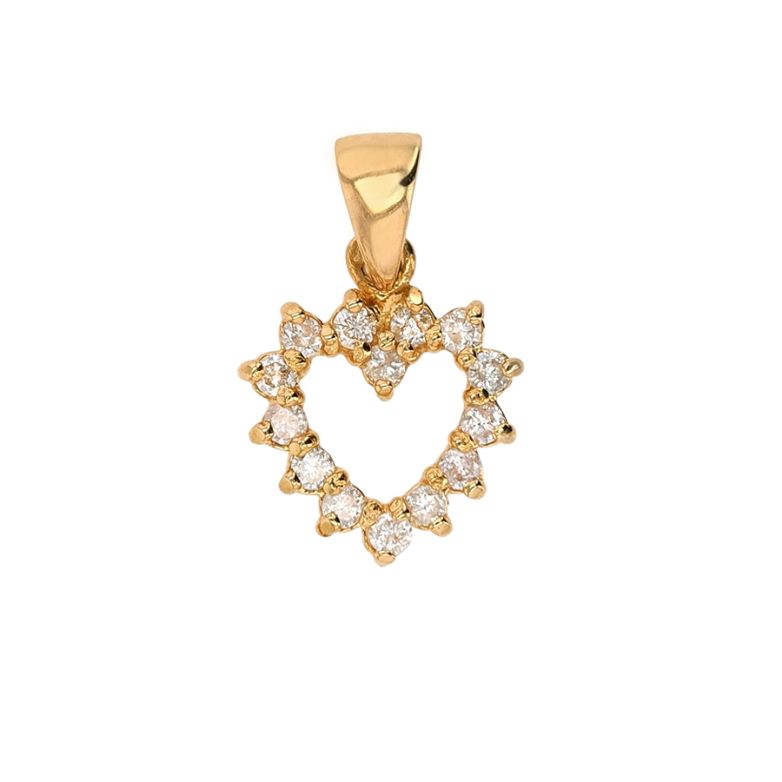 Pendentif or jaune diamant (s)