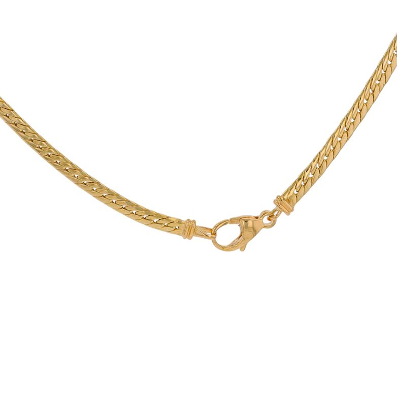 Collier maille anglaise or jaune saphir et diamant(s) 