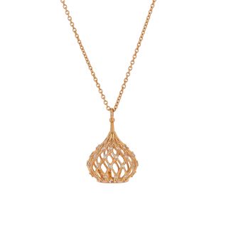 collier or rose diamant (s)