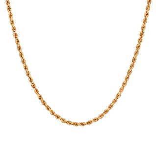Chaine maille corde or jaune