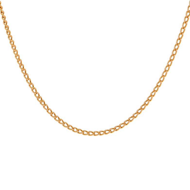 Chaine maille gourmette or jaune