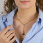 collier or jaune diamant et perle 