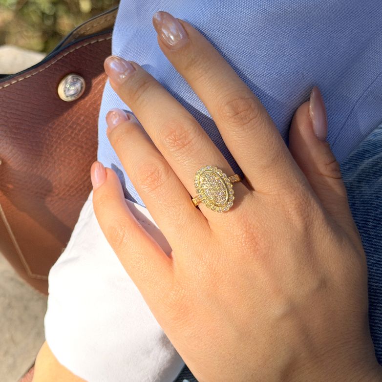 Bague or jaune diamant (s) 