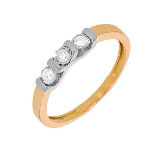 Bague or bicolore diamant (s)
