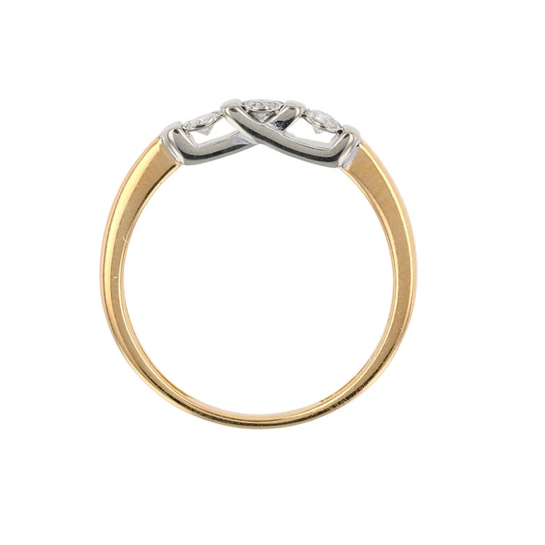 Bague or bicolore diamant (s) 
