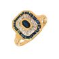 Bague or jaune saphir et diamant(s) Vintage