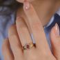 Bague or jaune rubis et diamant(s) 